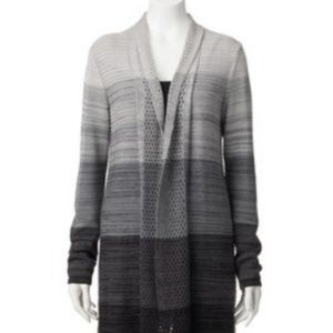 Daisy Fuentes Ombrè block cardigan